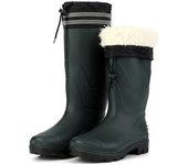 Botas de lluvia de felpa resistentes al viento para hombre, botas de lluvia altas de seguridad reflectantes para la noche, botas de agua de PVC de alta calidad para hombre 39