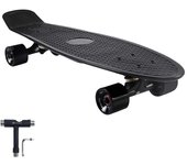 Patineta profesional WHOME Cruiser de 27 pulgadas para adultos y niños, ideal para principiantes y profesionales, ideal para desplazamientos diarios y cruceros. (Negro) negro