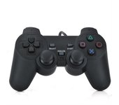 Gamepad con cable Dualshock Shock para PS2 - Sony - Negro - Doble vibración - 12 botones analógicos