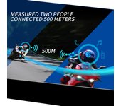 BT31 casco de motocicleta auriculares Bluetooth Moto intercomunicador 500m para 2 interfono impermeable IPX6 con batería de 1000mAh