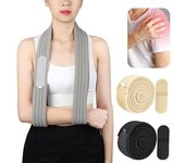 Cabestrillo de brazo ajustable y transpirable, inmovilizador de hombro para brazo roto. negro