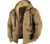 Sudadera con capucha de invierno para hombre, chaqueta holgada con capucha, bonita y versátil, de felpa y gruesa para otoño e invierno XXXL