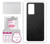 apgo Protective Skin Sticker for the back compatible with Realme GT Neo3 T, Wrap Film, Foil, Vinyl - Pattern Black Honeycomb