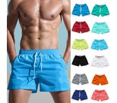 Pantalones cortos para nadar para hombre, pantalones cortos para nadar, pantalones cortos para surf, bañadores, ropa de playa, pantalón corto S blanco