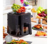 Freidora de Aire con Báscula InnovaGoods Fryinn Balance 5000 Negro 1500 W 5 L Acero inoxidable