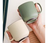 Taza de estilo nórdico con Raya Vertical, taza de agua de cerámica Simple, taza de café, taza de desayuno, taza para leche de gran capacidad