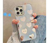 Funda de teléfono con parachoques para Iphone 14 Pro Max 11 12 13 Pro Max, funda trasera suave de lujo con diseño de corazón y amor a la moda For iPhone 11
