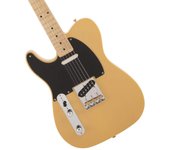 Fender Guitarra eléctrica fabricada en Japón, Telecaster® tradicional de los años 50, arce, caramelo y rubio, para zurdos, diapasón,