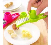 1 Uds prensa trituradora de ajo multifuncional Manual jengibre ajo triturador rallador cortador pelador de ajo herramientas de cocina verde
