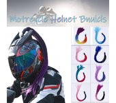 Casco Para Hombre Para Mujer Trenzado Motocicleta Cola De Caballo Rampa Para El Cabello Degradado Sucio Decoración Para Casco De Motorista Punk 55 Cm