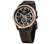 Reloj para hombre Westar Activ cronógrafo con correa de cuero y esfera negra de cuarzo 90265BPN603 100M negro