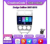 Radio de coche de 9 pulgadas para Dodge Caliber 2007-2010 reproductor de vídeo Multimedia para coche Radio estéreo navegación GPS WIFI 1 + 16GB