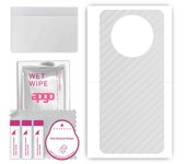 apgo Protective Skin Sticker for the back compatible with Honor Magic4 Lite, Wrap Film, Foil, Vinyl - Pattern Transparent Carbon