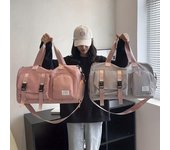 Bolsa de viaje de gran capacidad, bolsa de almacenamiento portátil para deportes y gimnasio, bolsa de mano para fin de semana y bolsa para pasar la noche 1pcs color rosa