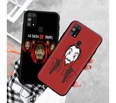 Funda negra para Xiaomi Redmi 13C Note 9 iPhone XR 7 8 14 15 11 12 13 X XS Pro Max Samsung A25 S23 S24 FE Ultra Plus La Casa De Papel Samsung A55 5G negro