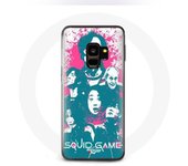 Coque pour Samsung Galaxy S9 Squid Game Affiche personnages logo