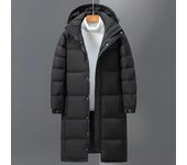 Chaquetas largas de invierno para hombre, con capucha, informales, de plumón de pato, de calidad, resistentes al viento, cálidas, para exteriores, para invierno XXS