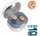 Audífonos recargables USB ayuda para sordos en el oído Invisible nuevo diseño un par regalo para padre y madre