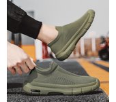 Zapatillas de deporte cómodas para hombre, zapatillas de deporte de malla para hombre, zapatillas de deporte casuales transpirables y resistentes para hombre, zapatos deportivos para exteriores, nuevos tenis de moda 39 verde