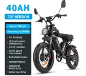 Q20pro Bicicleta eléctrica todoterreno para nieve Neumático ancho Motor dual delantero y trasero Batería dual Freno hidráulico Horquilla de hombro doble Bicicleta eléctrica de playa 2000W52V40AH