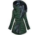 Abrigos de invierno para mujer, parkas con forro polar, chaqueta con capucha, abrigo acolchado de algodón, abrigo con cremallera para mujer, chaquetas XXXL negro