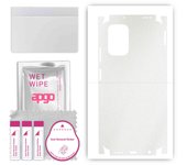 apgo Protective Skin Sticker for the back+sides compatible with Xiaomi Poco M5s, Full Wrap Film, Foil, Vinyl - Pattern Matte Transparent