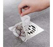 20 piezas de dispositivo de drenaje desechable, desbloqueador, filtro recolector de cabello, pegatinas para baño, ducha, colador de fregadero, trampa, escurridor loco, rejilla 20pcs blanco