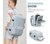 Mochila de viaje grande para mujer, mochila para equipaje de mano, mochila impermeable para el día a día, mochila para computadora portátil de avión para hombre, mochila escolar