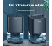 Deshumidificador de 1000ml con filtro de aire básico 2 en 1 absorbentes de humedad silenciosos deshumidificador de aire rentable para la cocina de la habitación del hogar negro