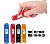 Mini termómetro infrarrojo digital sin contacto 8220 de -50 a 220 °C, pirómetro industrial portátil para cocina, barbacoa, frituras y cocina. negro