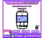 Android Car Radio Multimedia reproductor de vídeo navegación GPS para Hyundai Accent 2 LC2 1999-2012 con botón perilla estéreo Carplay 2 + 32GB 2+32GB