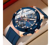 Reloj CURREN para hombre, marca de lujo, resistente al agua, de cuarzo, cronógrafo deportivo, reloj de pulsera para hombre gris