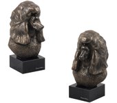 Poodle - Dog statue, bust on stone base, sculpture, trophy for dog show by Art-Dog brand marrón
