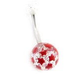 Les Trésors De Lily [J4146] - Body Piercing 'Etoiles' rouge rojo