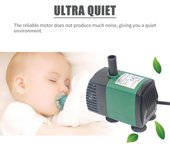 Bomba de agua sumergible de 7W 600L/H, minibomba de fuente, bomba de agua ultrasilenciosa para acuario, pecera EU Type 1