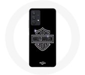 Coque Maniacase pour Samsung Galaxy A32 4G Harley Davidson logo motor sycles gris front noir