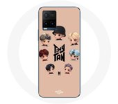 Coque pour Vivo Y21s 2021 / Y21 2021 BTS TinyTAN Animation Affiche RM Jin Suga J-Hope Jimin V Et Jungkook