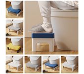 Taburete de plástico para inodoro, taburete extraíble para caca, taburete portátil para pies, para el hogar, para adultos StyleA azul