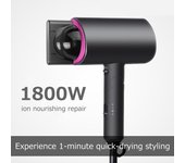 Secador de pelo profesional plegable portátil para el hogar 1800W secador de pelo de alta potencia secador de pelo 3 velocidades variables UK Plug gris