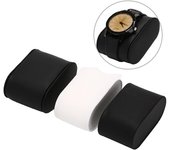 Cojines para reloj de Pu, almohada para estuche, caja de almacenamiento, exhibición de pulsera y reloj de pulsera S negro