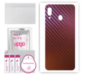 apgo skin sticker film foil vinyl for the BACK compatible with Samsung Galaxy A20, scratch-resistant, easy to install - Carbon Chameleon CAKA5