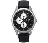 Reloj de cuarzo multifunción Armani Exchange AX1872 para hombre con correa de piel y esfera negra negro