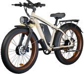 Bicicleta eléctrica Zeegr F1 2000W 48V 22.4AH Bicicleta eléctrica de suspensión completa Bicicleta de 26 pulgadas Neumático grueso oculto Batería dual Nieve Playa negro
