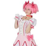 Disfraz de Kaname Madoka Magical Girl con gema del alma, 10 conjuntos, Puella Magi Madoka Magica, talla L [WELLERS] color rosa