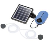 Bomba de oxígeno Solar de 1,5 W y 3600mAH, oxigenador para pecera, aireador de oxígeno para acuario, aireador para estanque, bomba de aire azul