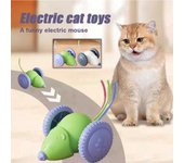 Juguete de coche de ratón para mascotas y gatos, inteligente, automático, para interiores, electrónico, interactivo, con carga 1PCS verde