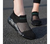 Primavera y verano, zapatos nuevos de pescado desmenuzado para hombre, zapatos casuales de mujer, zapatos de un solo pedal, calcetines transpirables, zapatos deportivos para mujer 35