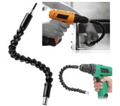 Herramienta de enlace de eje de portapuntas de destornillador eléctrico de extensión Flexible de 29cm negro
