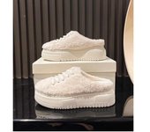Zapatillas de deporte de moda para mujer, zapatillas de invierno de marca de moda, zapatos cálidos de felpa de piel para mujer, plataforma plana, zapatos de lona blancos, zapatos Oxford para mujer 35