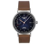 Reloj automático Bauhaus Classic 21603 para hombre con correa de piel y esfera azul oscuro azul